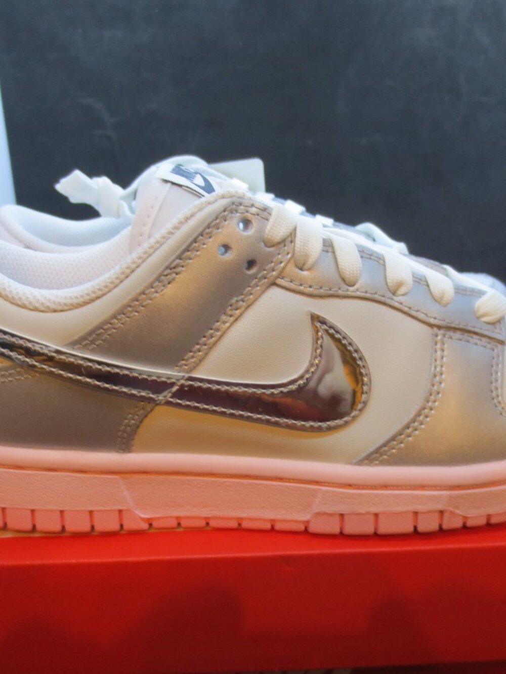 Nike Women's HM3698-006 Dunk Low LX Metallic Silver / Photon Dust - Size: 7